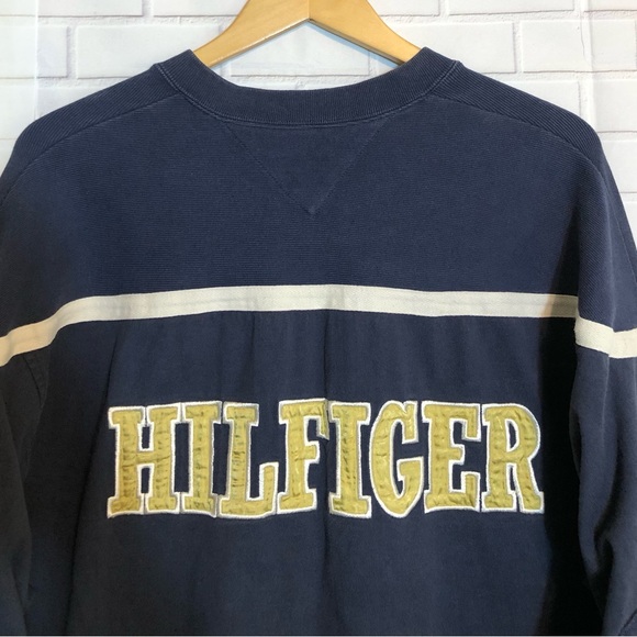 Vintage Tommy Hilfiger Athletics #88 Men's Blue Hockey Long Sleeve Jersey XL - Picture 10 of 15